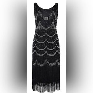 Babeyond “Vintage Geometric H-Line Flapper Dress,” Size 8